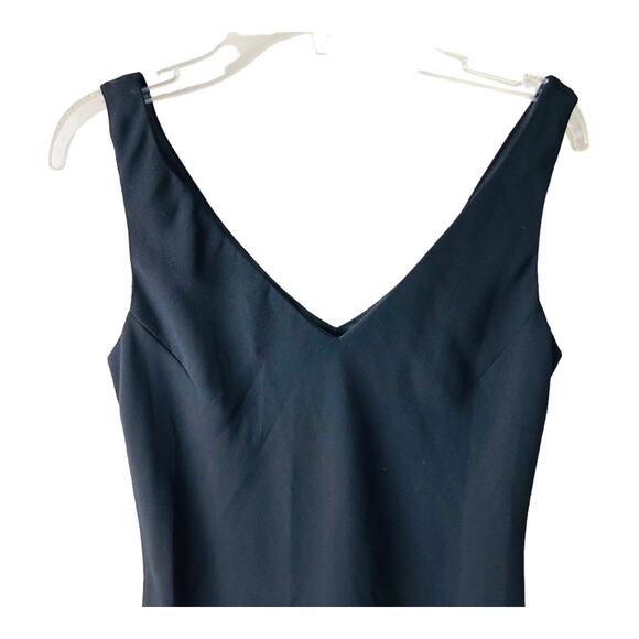 3804 Jones New York Sheath Womens 8 Black Sleeveless Little Black Dress V Neck - Picture 2 of 10